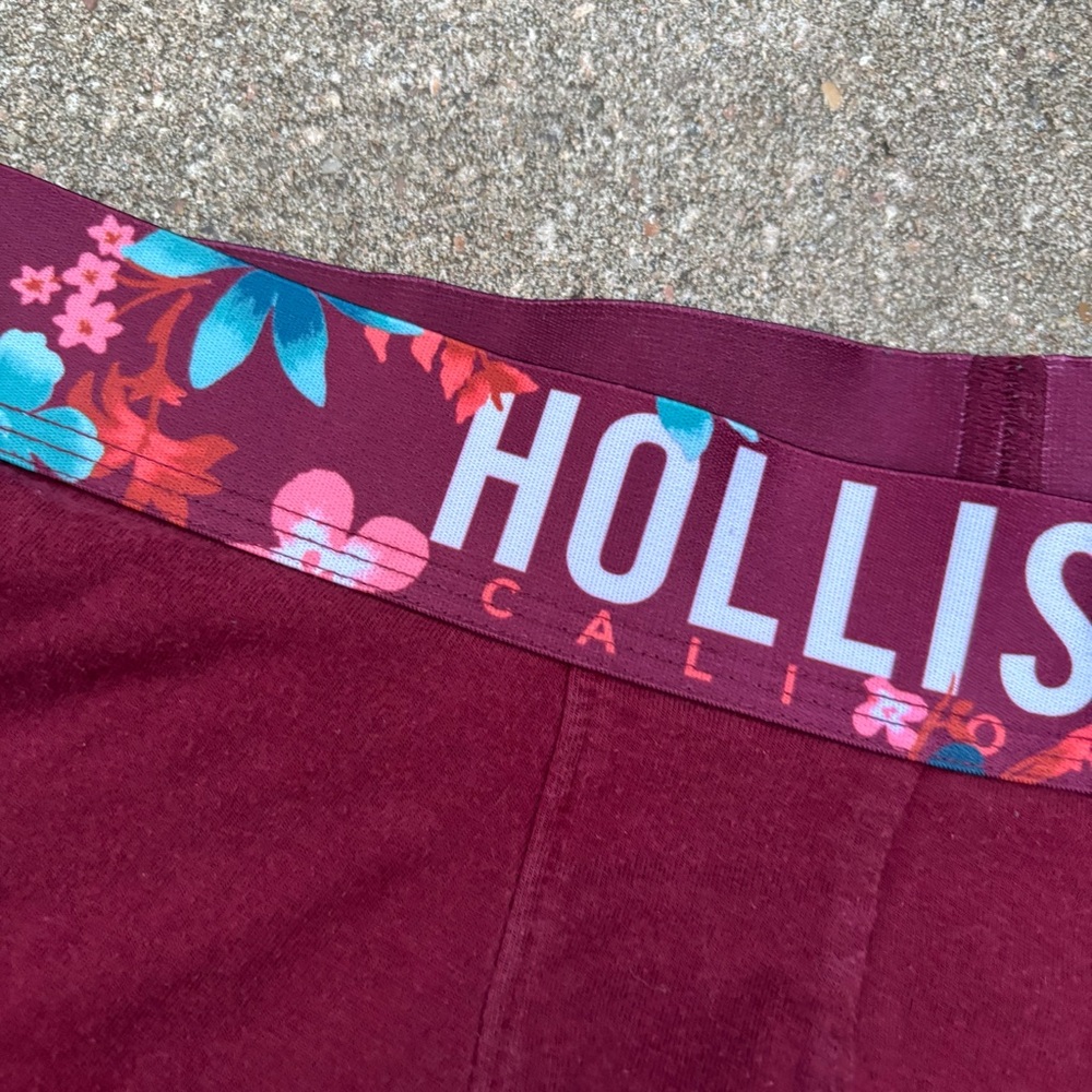 HOLLISTER CALIFORIA MENS PRE-OWNED MAROON COTTON SPANDEX TRUNK BRIEF MEDIUM - Picture 4 of 7